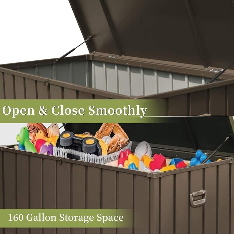 GDFStudio -Outdoor Benn Multi-Size Storage Deck Box - Waterproof, Lockable, and Durable for Patio Cushions, Garden Tools