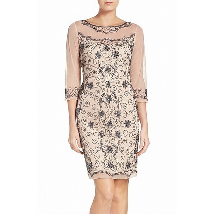 pisarro nights beaded sheath dress