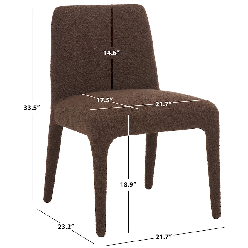 SAFAVIEH Couture Derrick Boucle 19-inch Dining Chair [SET of 2] - 22"W x 23"D x 34"H