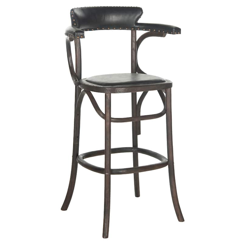 SAFAVIEH Krystle Antique Black 29-inch Bar Stool - 24Wx19Dx43H