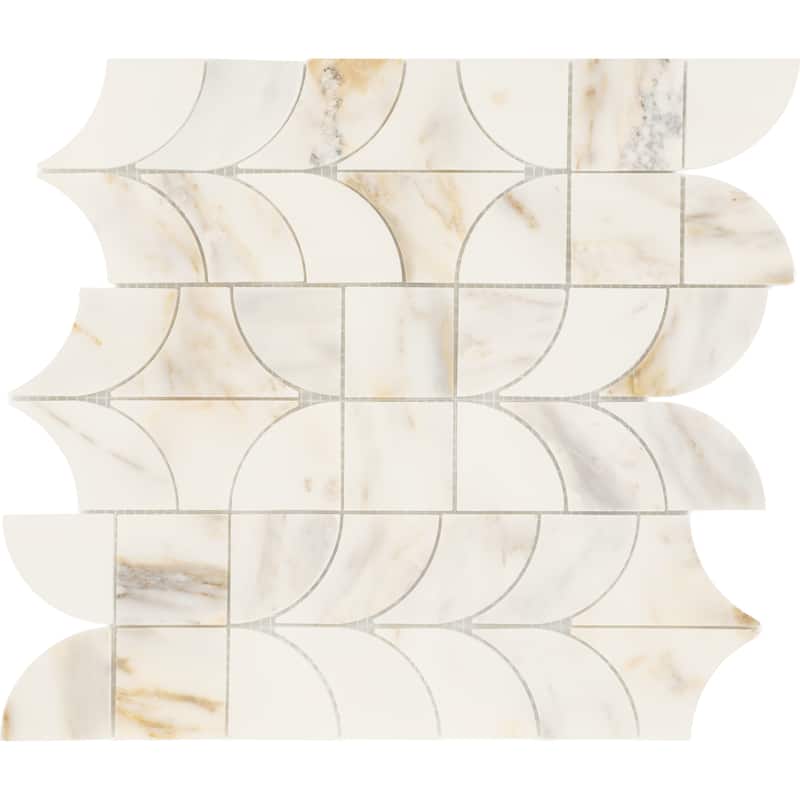 Daltile Gamma Natural Stone Patchwork Wall and Floor Mosaic Tile (Set of 10)
