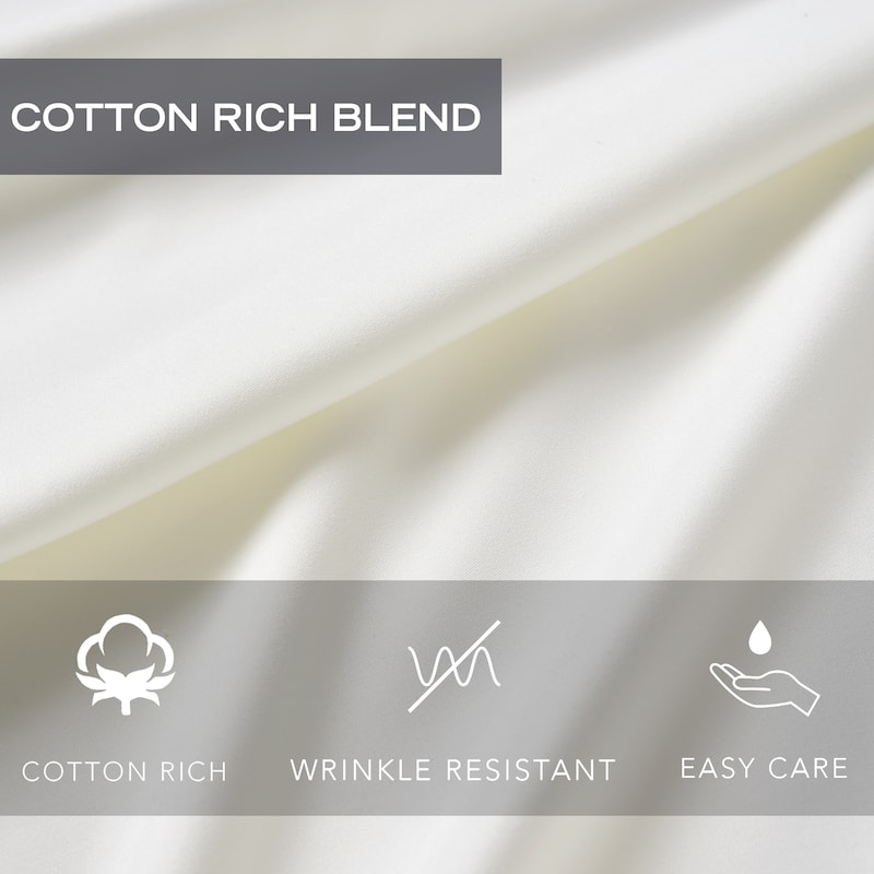 Nautica Cotton Blend Solid Fitted Sheet
