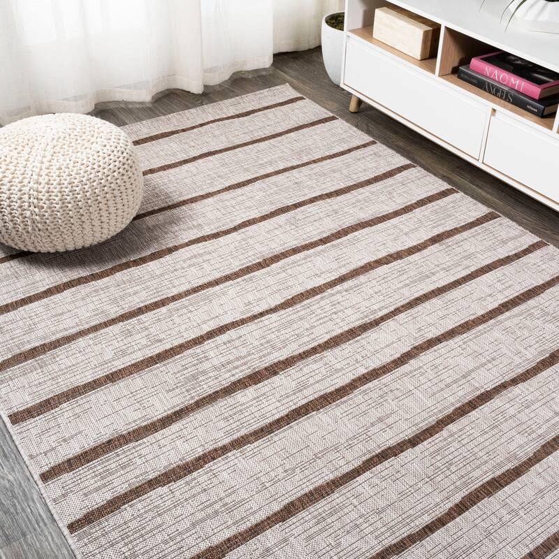 JONATHAN Y Andratx Berber Stripe Indoor/Outdoor Area Rug