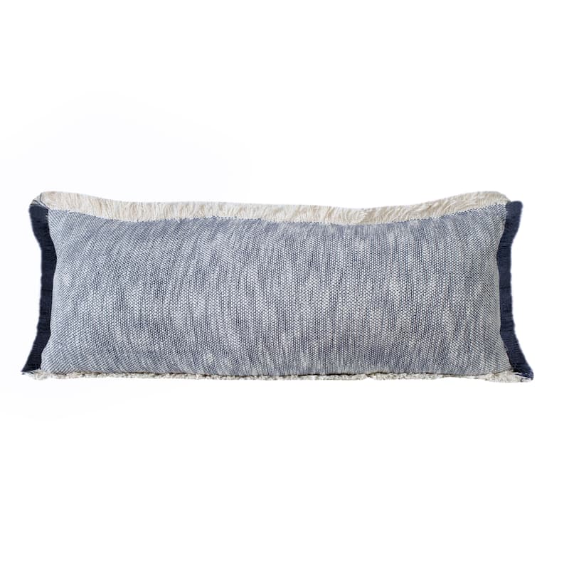 Sevita Two-Tone Cotton Fringe Throw Pillow