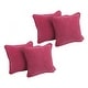 preview thumbnail 8 of 19, Blazing Needles 18-Inch Microsuede Throw Pillows (Set of 4) Bery Berry