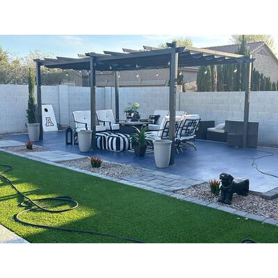 PURPLE LEAF Gazebo 12' X 18' Outdoor Retractable Modern Large Size Pergola w Canopy