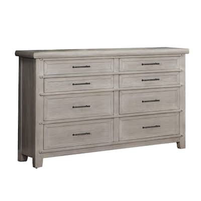 Dresser with Elegant Pull Handles, Antique White
