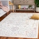 preview thumbnail 2 of 11, SAFAVIEH Layla Ulfrida Shabby Chic Farmhouse Rug 4'5" x 6'5" - Ivory Grey/Pink - Rectangle