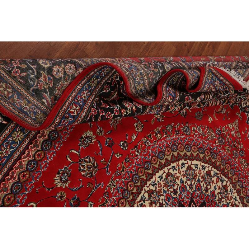 Red Medallion Tabriz Turkish Area Rug Machine Made Carpet - 9'7"x 13'0"