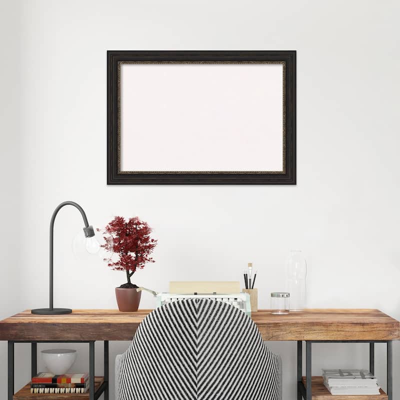 Accent Bronze Narrow Framed White Corkboard Bulletin Board