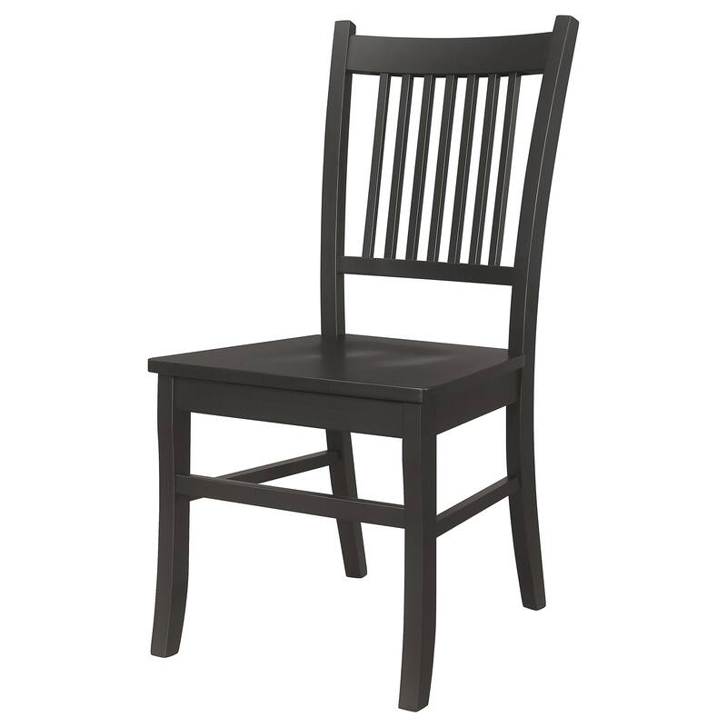 Marbrisa Matte Black Wood Dining Side Chair (Set of 2)