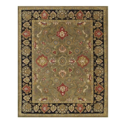 Hand-tufted Navin Green Wool Rug (5' x 8') - 5' x 8'