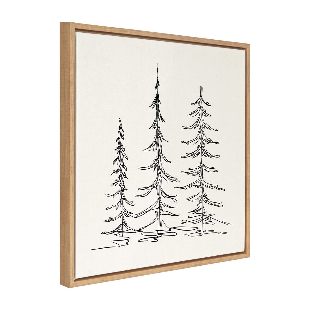 Kate and Laurel Sylvie Trees Canvas by The Creative Bunch Studio