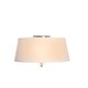 preview thumbnail 2 of 0, Maxim White Fabric Shade 3-light Nickel Rondo Flush Mount Light