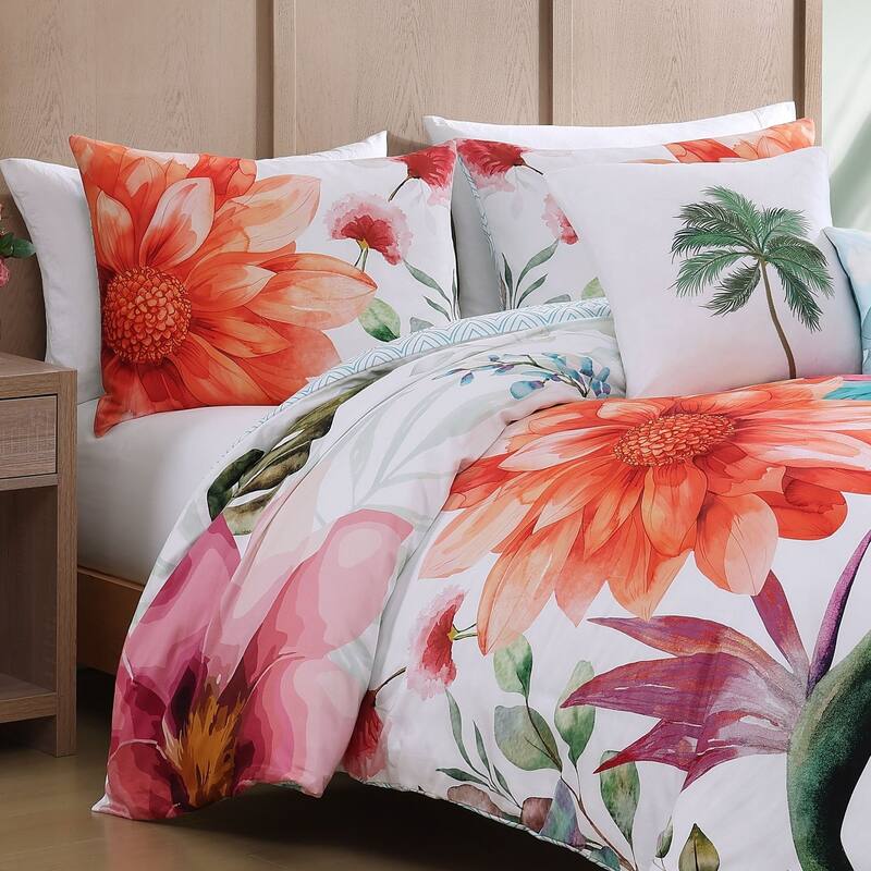 Bebejan Eden's Embrace 100% Cotton Sateen 5 Piece Reversible Comforter Set