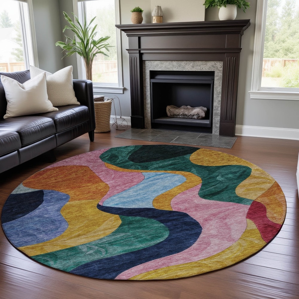 Premium Washable Super Soft Contemporary Abstract Mayfield Rug