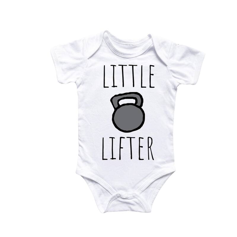 Kettlebell Gym - Baby Boy Girl Clothes Infant Bodysuit Funny Cute Newborn - Blue - 0-3M