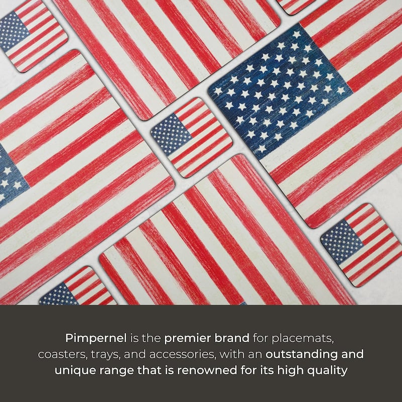 Pimpernel Set of 4 Flag Placemats - 15.7" x 11.7" each