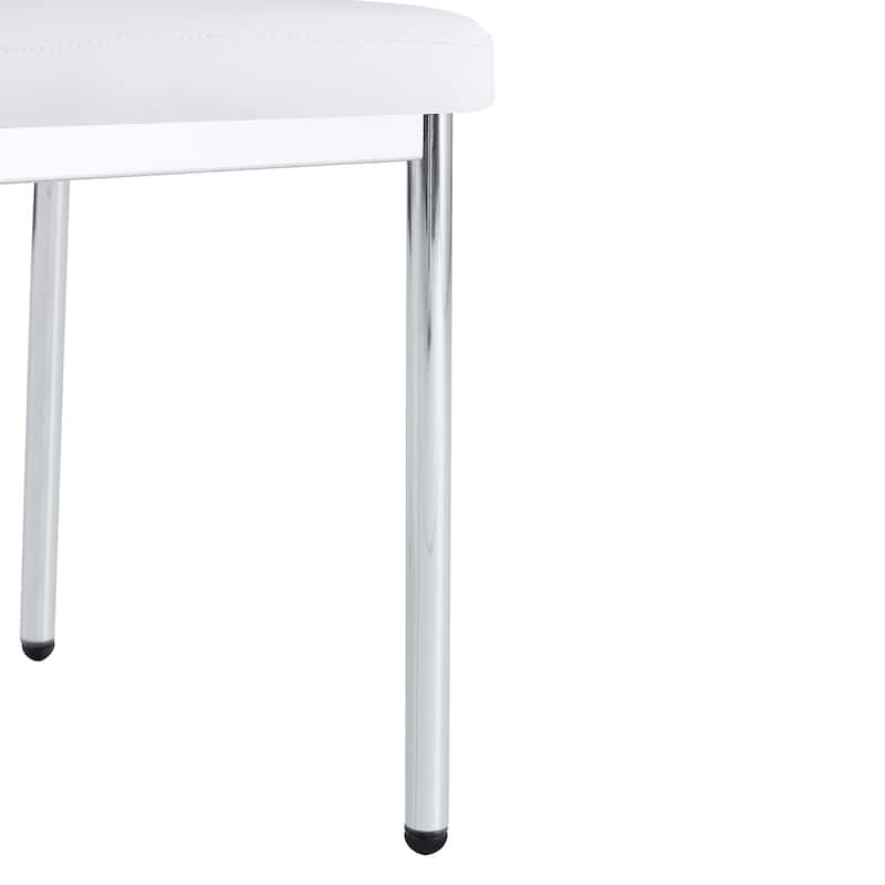 Luxury Simple Chair-Set Of 6 Dining Chair With Metal Leg.The Chair Back Has A Vertical Stripe Design