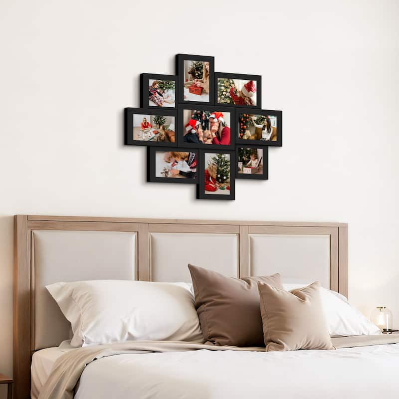 9 Opening 4x6 Family Collage Picture Frames for Wall Decor Gallery Set