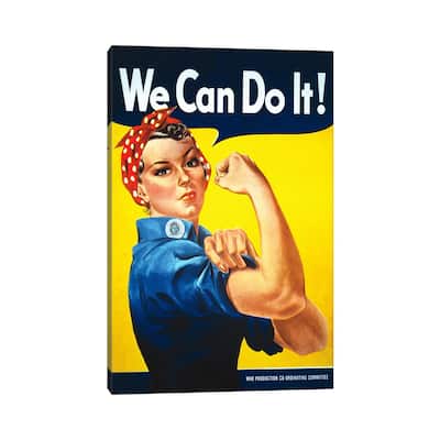 iCanvas "We Can Do It! (Rosie The Riveter) Poster" by J. Howard Miller Canvas Print