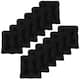 Fluffy Memory Foam Non Slip Chair Pad - Black - Set of 12