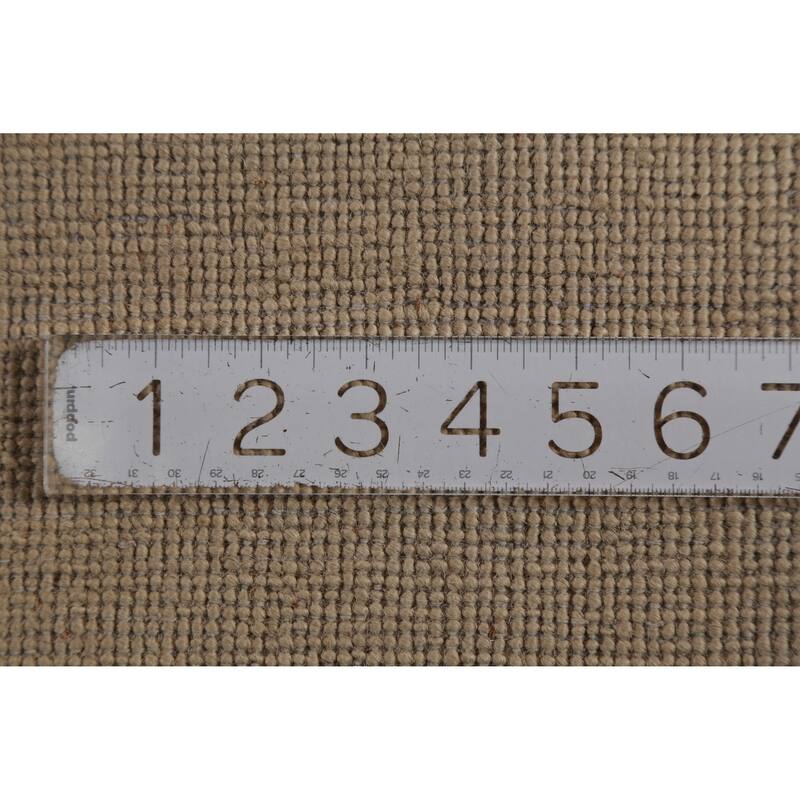 Hand Knotted Oriental 100% Wool Carpet Modern Solid Beige & Ivories Gabbeh Area Rug - 13' 9'' X 9' 11''