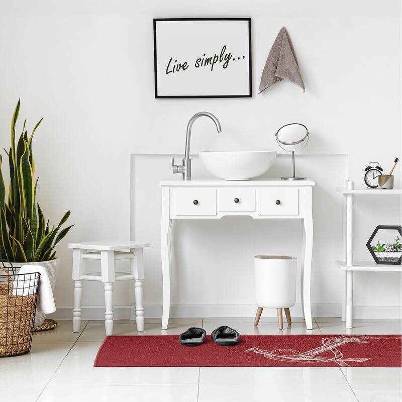 Anchored Nautical Chenille Rug