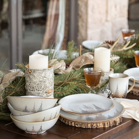 HiEnd Accents Clearwater Pines 19-pc. Lodge Dinnerware/Canister Set