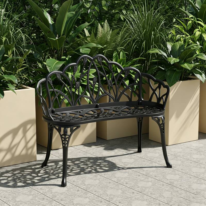 Sleek Aluminum Outdoor Loveseat for Modern Patios