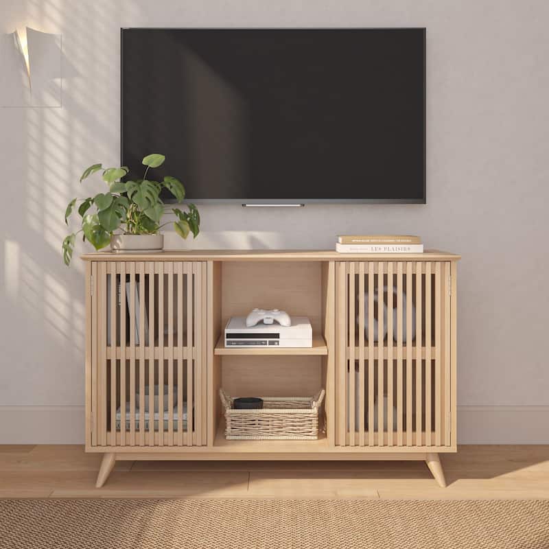 Plank and Beam Mid-Century Modern 2-Door TV Stand