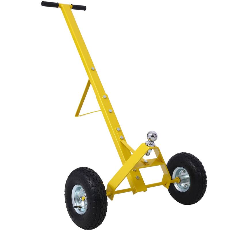 Trailer Dolly with Pneumatic Tires - 600 Lb.Maximum Capacity,Yellow