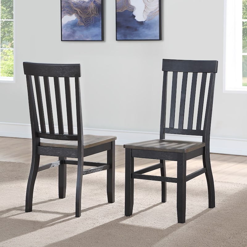 Steve Silver Ralston Two-Tone Ebony and Driftwood 6-Piece Dining Set