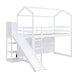preview thumbnail 28 of 31, Contemporary Twin Size Wood House Loft bed with Slide, Storage shelves and Light, Multifunctional Storage, 3 Beds in 1, Natural