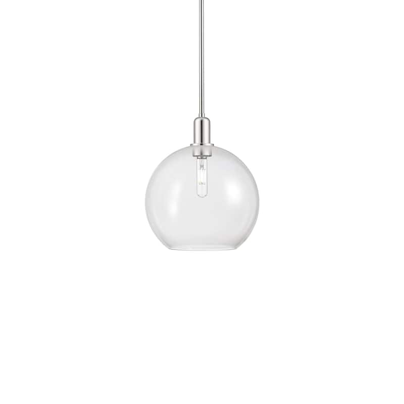 Innovations Lighting 716-1S-15-12 Athens Pendant Athens 12" Wide - Polished Nickel / Clear