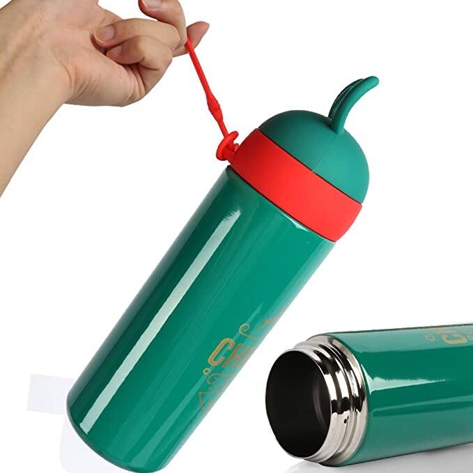 Reindeer Coffee Tumbler Insulated Metal Christmas Thermos Cup Hot Cold