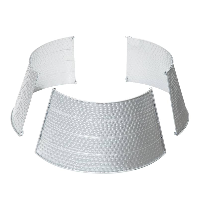 Glitzhome 22"/26"D Hammered Metal Christmas Tree Collars