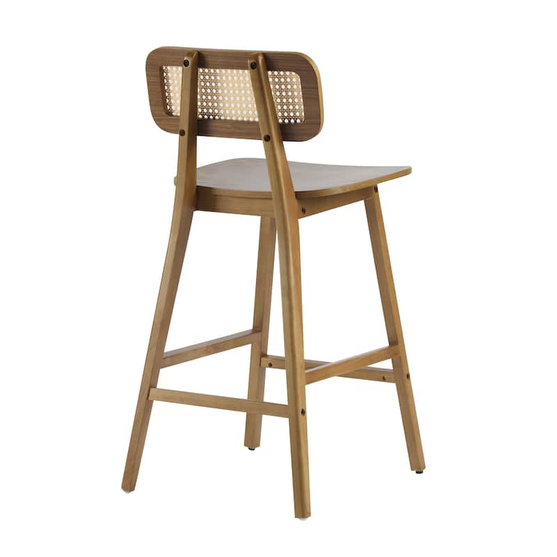 Wood Barstool Side Chair Set of 2