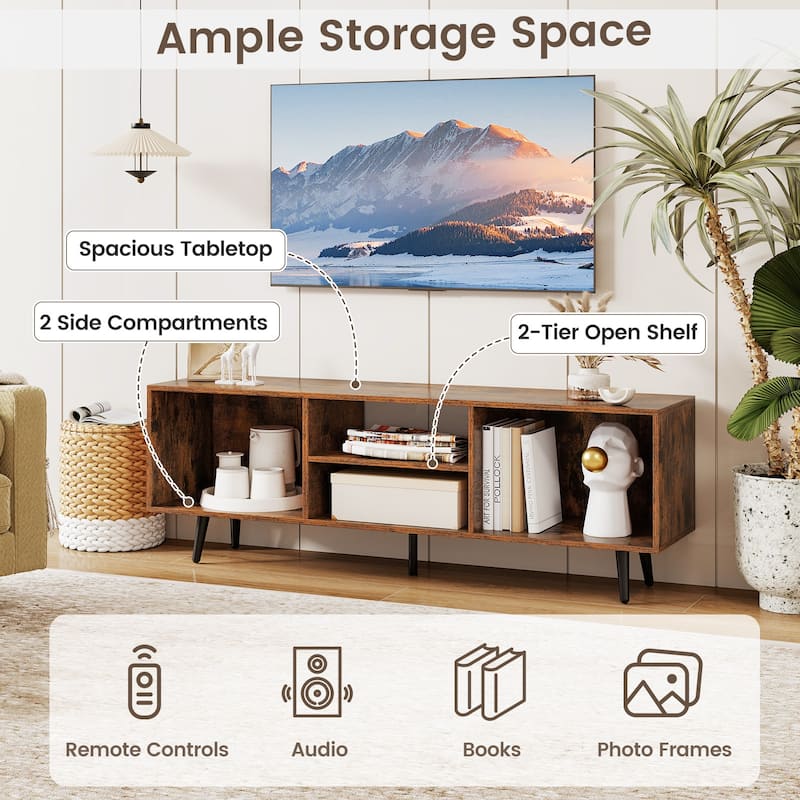 Costway 47.5" Console Cabinet for 55-Inch TVs with Storage Shelves - See Details