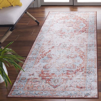 SAFAVIEH Tucson Machine Washable Slip Resistant Aimee Distressed Rug