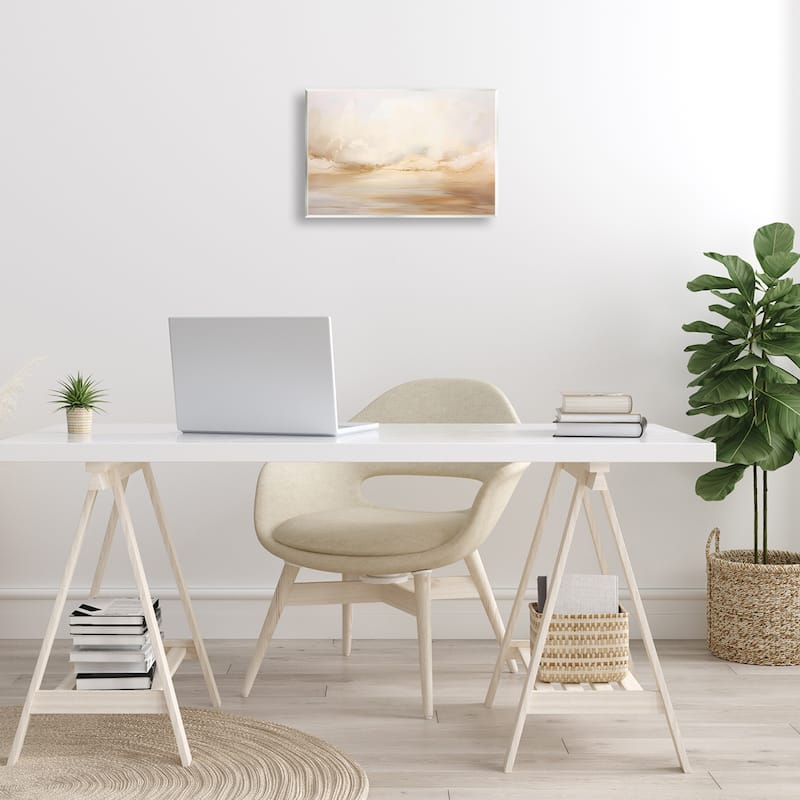Stupell Neutral Abstract Horizon Line Wall Plaque Art Design By LSR Creative Studio