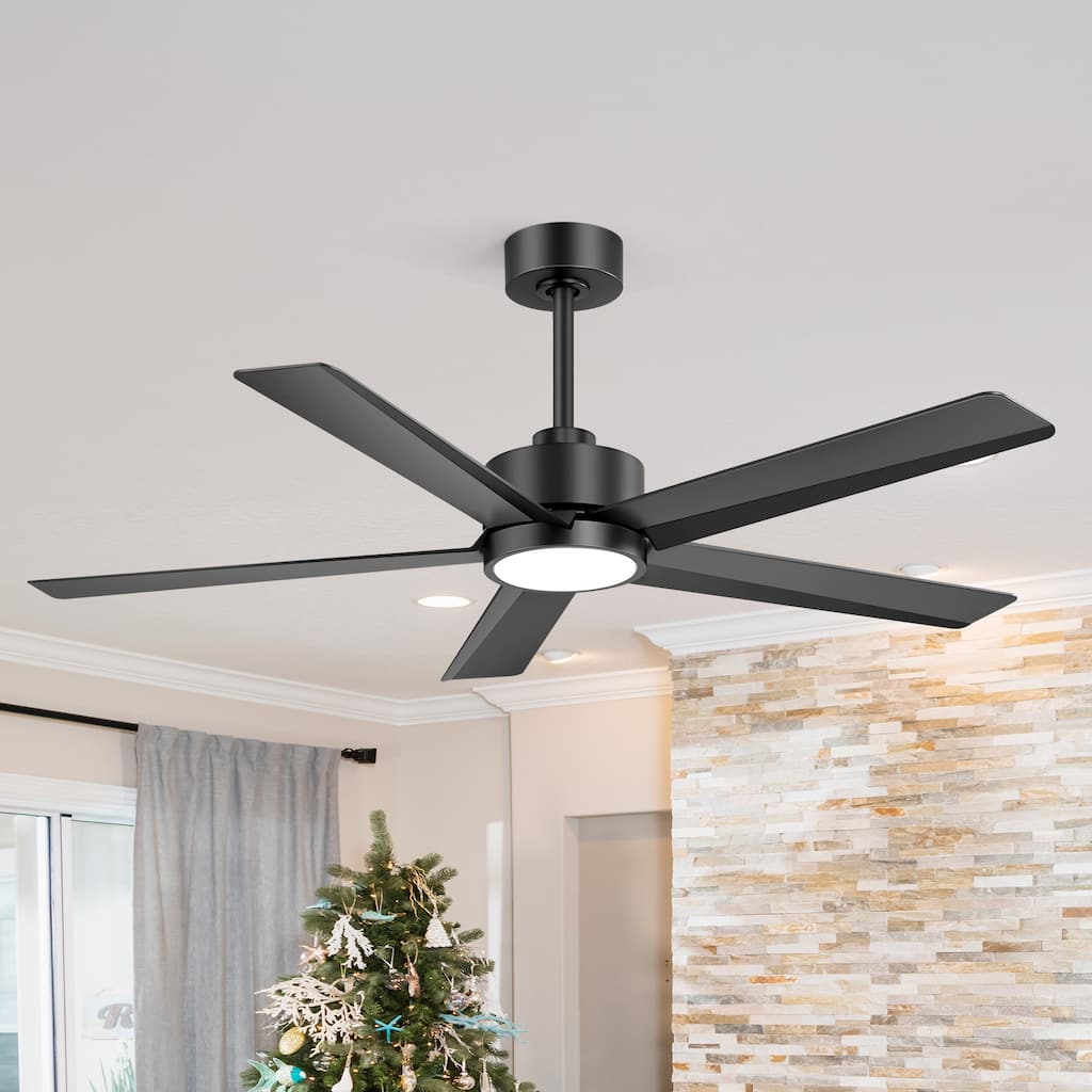 Breezary 65"/52"/42" 5-Blade LED Ceiling Fan with Light Kit and Remote