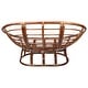 preview thumbnail 4 of 3, Bali Rattan Double Papasan Chair with Twill Cushion