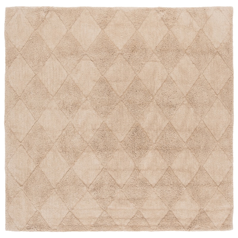 SAFAVIEH Handmade Easy Evelijne Care Machine Washable Rug - 6' Square - Beige