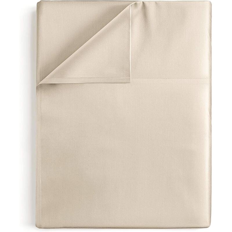 CGK Linens Solid Double Brushed Microfiber Single Flat Sheet/ Top Sheet - Cream - Twin
