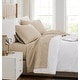 preview thumbnail 50 of 101, Vilano 21-inch Extra Deep Pocket 4-Piece Bed Sheet Set with Pleated Hem Queen - Taupe