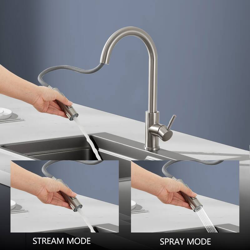 Topcraft Pull Down Stainless Steel kitchen Sink Faucet