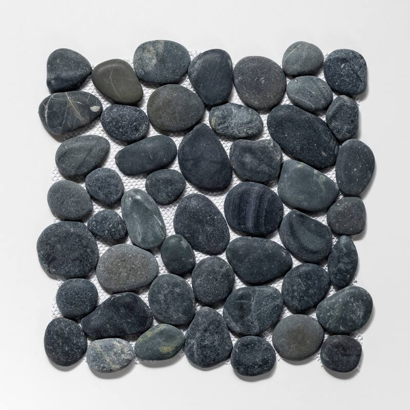 Classic Pebble 11 in. x 11 in. Mesh-Mounted Mosaic Wall and Floor Tile