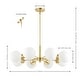 preview thumbnail 6 of 5, SAFAVIEH Lighting Prosie 8 Light 32" Chandelier - 32" x 32" x 19-49"- W/D/H