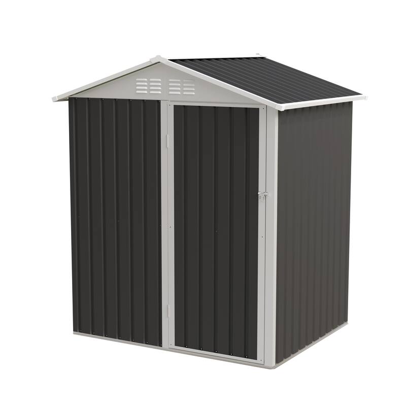 5.4x4.27 FT Outdoor Storage Shed with Hinge Door for Backyard